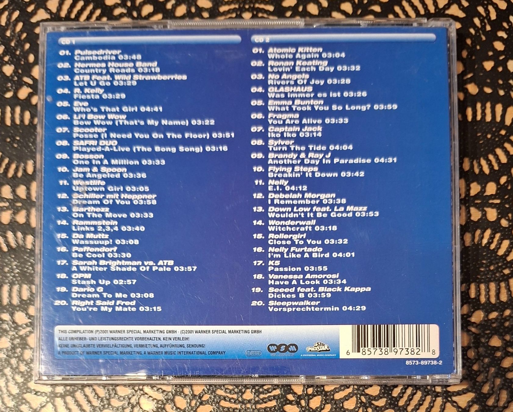 CD: Mega Hits 2001 Die Zweite, Pop Hit Compilation Sampler 2001 – Usato da Schönenberg TG venduto da breiti12 1