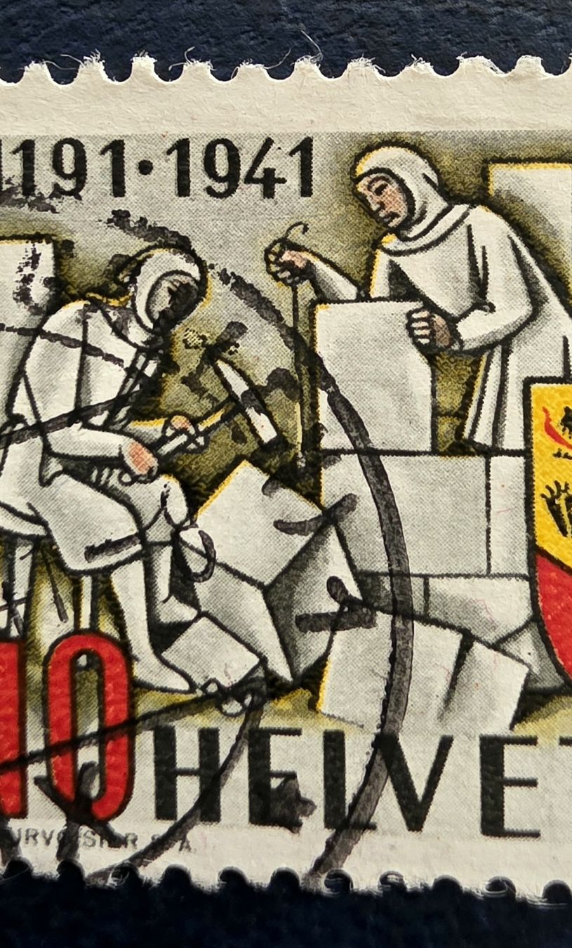 Alle Briefmarken: Werbemarke 253 mit Abart – Gebraucht aus Bern von Kocholo 4