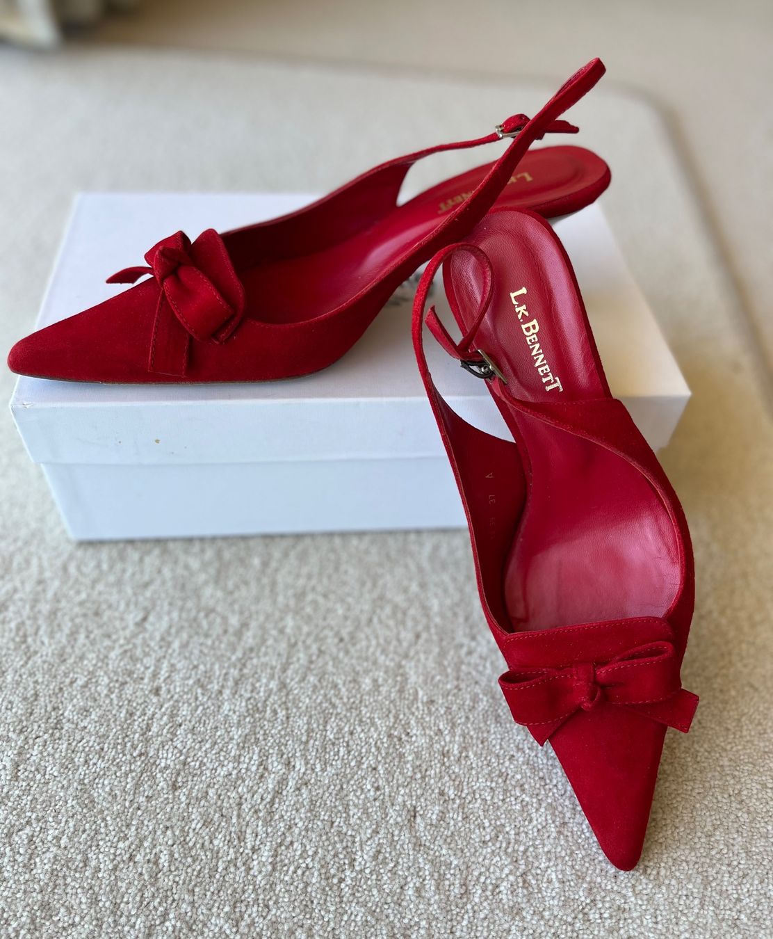 Scarpe da donna: Rote L.K. Bennett Slingpumps Wildleder, Gr. 37 – Usato da Cham venduto da SPORTSMOTION 4