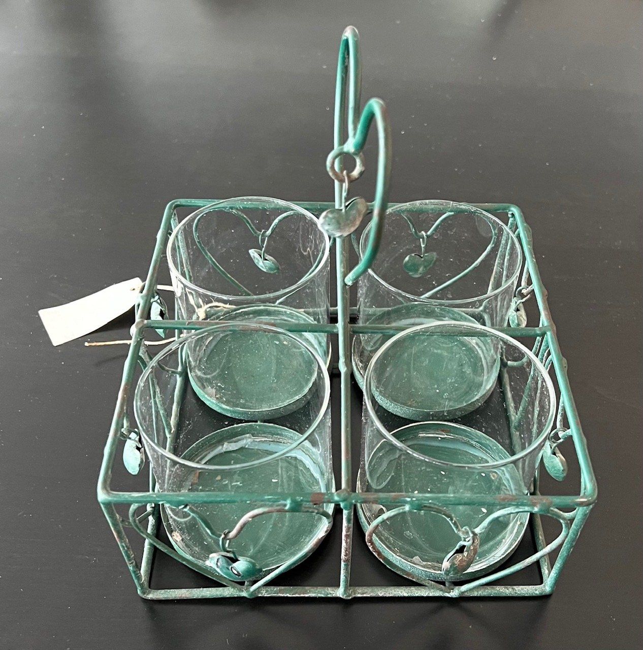 Blumentöpfe: Blumenübertöpfe Dekogestell Glas / Metall – Gebraucht aus Thun von Steinitz