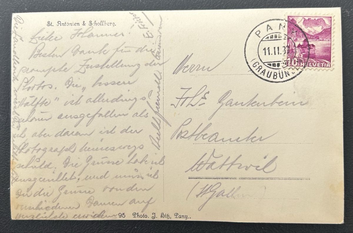 Cartoline postali: St.Antönien tiefverschneit – Usato da Horw venduto da Tellbub 1