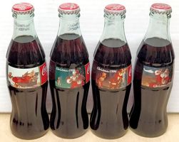 4  Coca-Cola Flaschen USA  Santa Claus ganze Serie von 1996