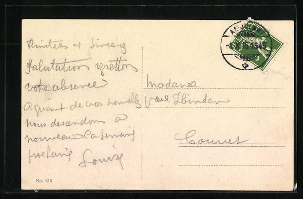 Cartoline postali: AK Auvernier, Le Collège, 1915 – Usato da Berlin venduto da bartko-reher 1