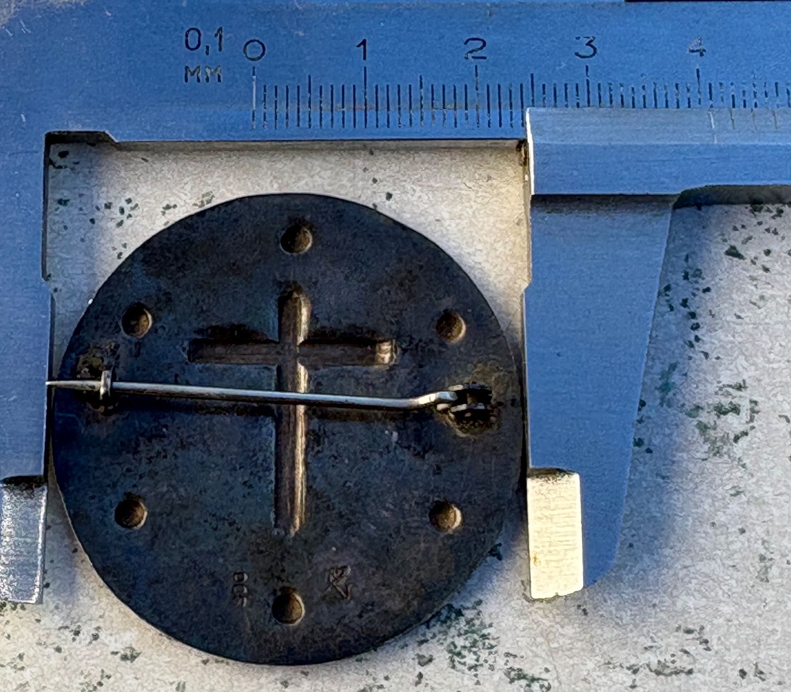 Spille & Fermagli: Brosche Kreuz rund 800 Silber – Usato da Bern venduto da Smintheus 3