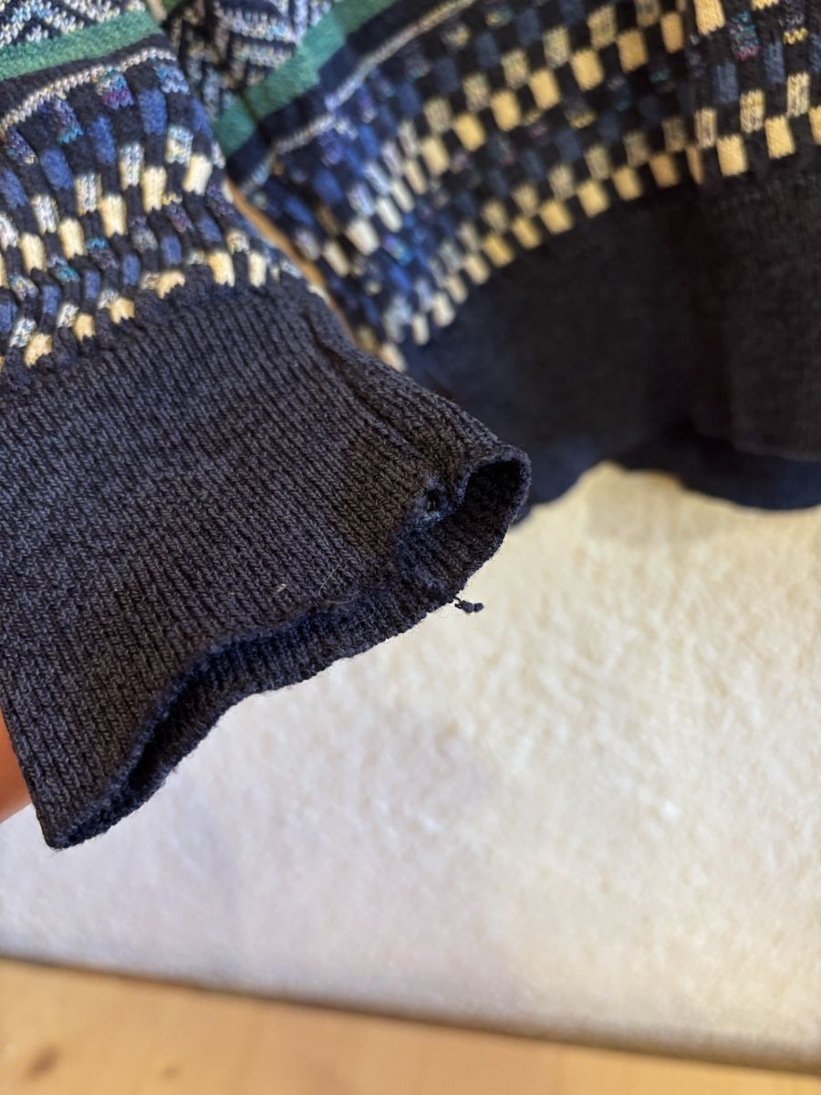 Maglioni & Felpe: CASSAN Strickpullover, Vintage Muster, Grösse L – Usato da Alten venduto da AuntiesAtticFinds 2