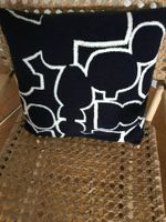 coussin bleu blanc
