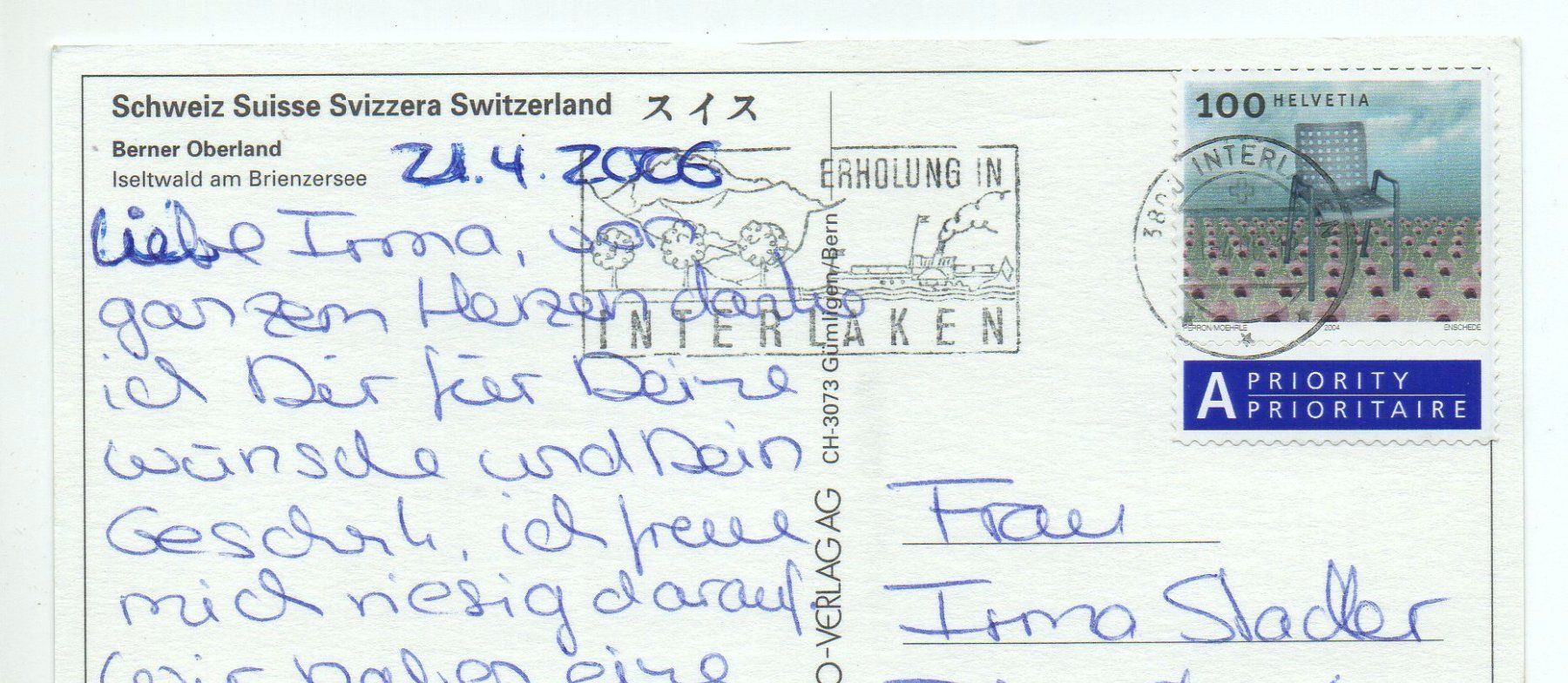 Cartes postales: ISELTWALD am Brienzersee – D'occasion à Jona par philajona 1