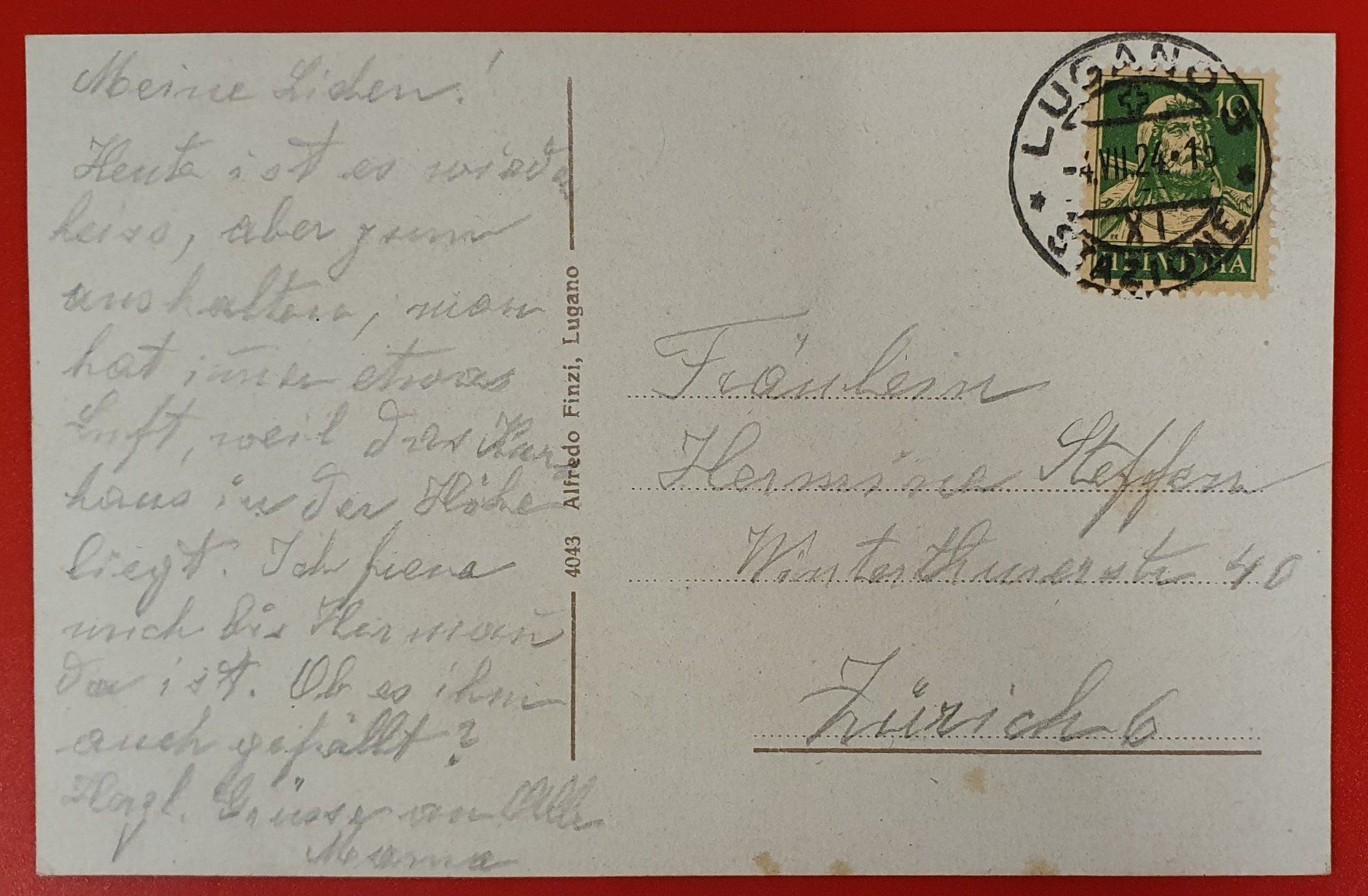 Cartoline postali: Cademario 1924 – Usato da Kreuzlingen venduto da Rschweiz1 1