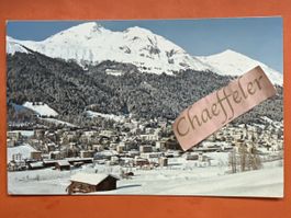 Ansichtskarte Davos-Platz gegen Schatzalp, Strela und Schiah