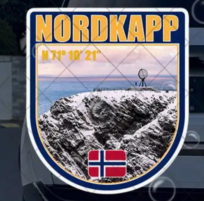 Sticker: Auto Sticker Aufkleber Nordkapp Norwegen – Nuovo e nell'imballaggio originale da Dintikon venduto da Vexi