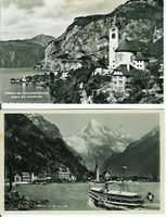 Flüelen UR 2AK Schiff Hotel Kirche 1925  sehr gut erhalten