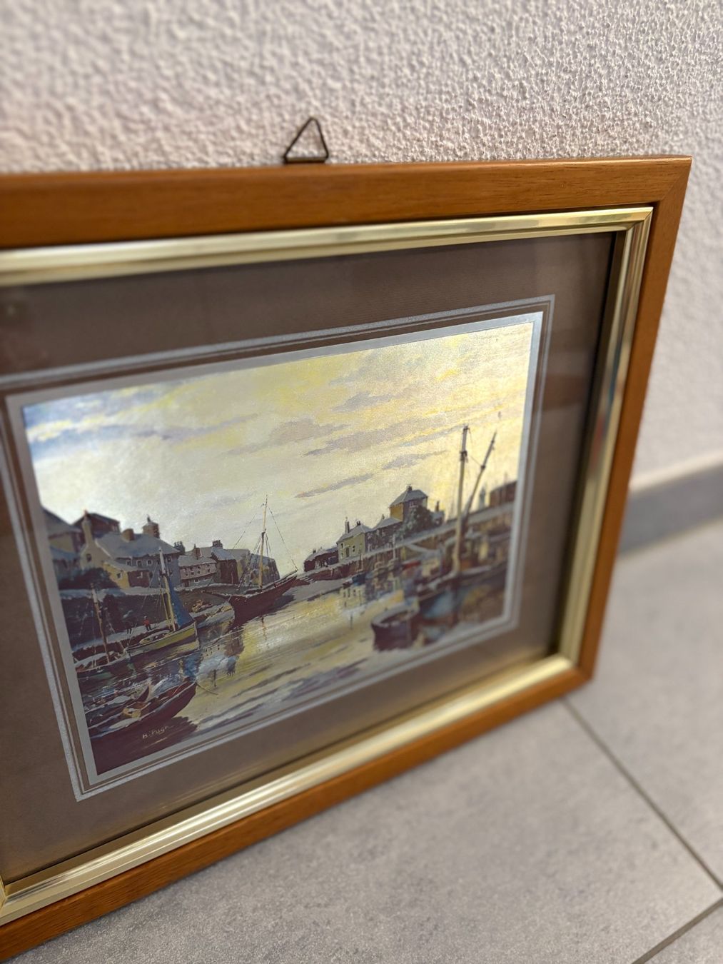 Dipinti: 34cm breitx 28 cmhoch Hafenmotiv Kunst Bild – Usato da Ottenbach venduto da TimelessEmotions. 6