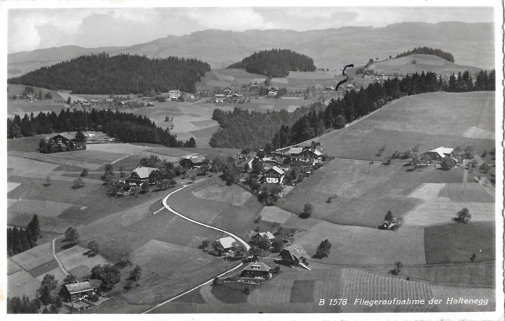 Cartoline postali: Haltenegg ob Thun Fliegeraufnahme – Usato da Olten venduto da clotaldi