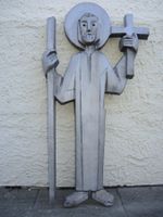Bruder Klaus Figur Skulptur Statue NE Metall Plastik 93cm