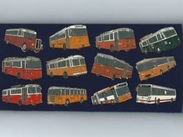 Genfer Busse - Seltene Pin Sammlung - Top Zustand!