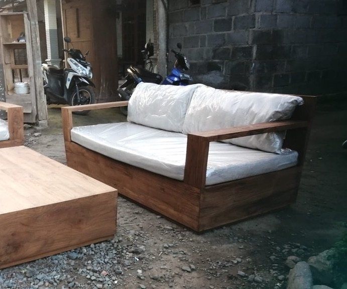 Divani: Sofa Couch Lounge Teak Holz Gartenmöbel Outdoor Sitzmöbel – Nuovo e nell'imballaggio originale da Daisendorf venduto da Wohn-Kult