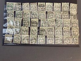 45 Alte Schweiz Briefmarken, 5 Rappen,
