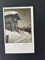 Carte postale vintage Suisse, hiver, montagne enneigée 58