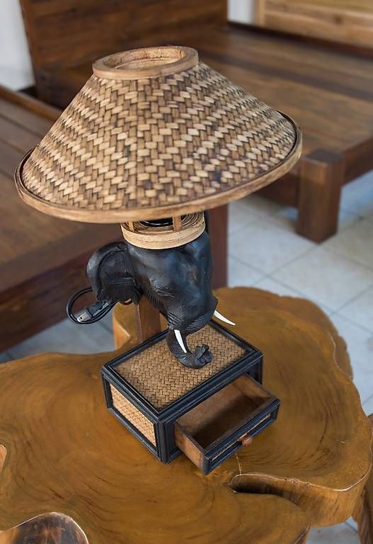 Lampade: Lampe Eléphant en Bois – Nuovo e nell'imballaggio originale da Thônex venduto da Fred_1973 2