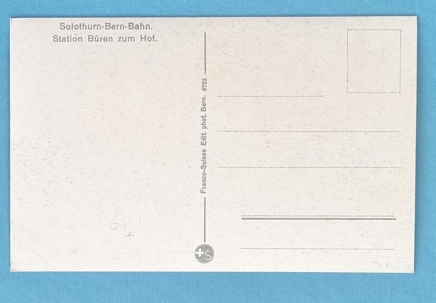 Cartoline postali: Büren - Station - Bahnhof - Solothurn-Bern Bahn – Usato da Rothrist venduto da RROENK 1