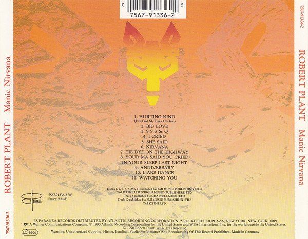 CD: CD Robert Plant - Manic nirvana (1990) – Usato da Möriken AG venduto da mineralia 1