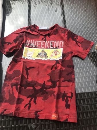 Junge T-Shirt 128 Pailletten