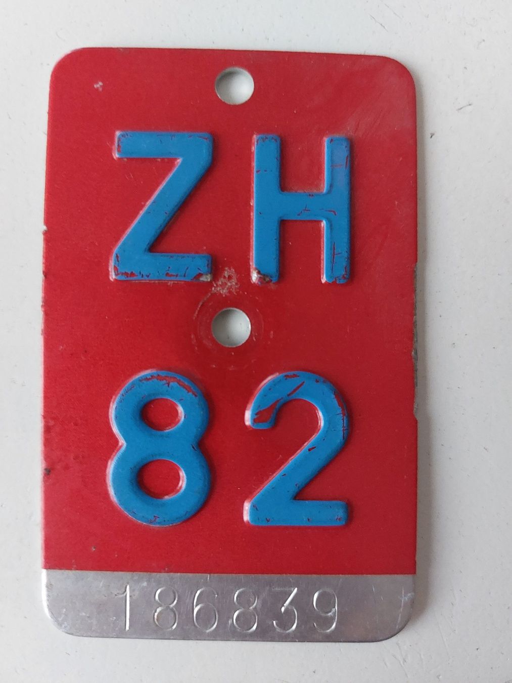 Sachs Insegne: Velonummer ZH 82 plaque Velo – Usato da Schenkon venduto da Uhu007