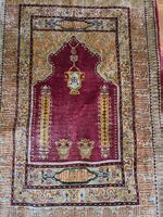 Handgeknüpfter Hereke Teppich Seide auf Seide 80 x 50 cm top