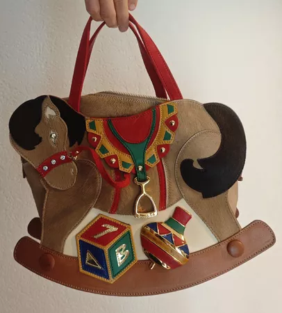 Handbag Braccialini rocking horse design like new