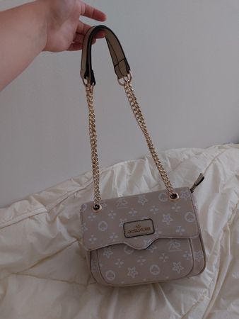 Antonio Basile Damenhandtasche – Neu, Beige, Goldkette