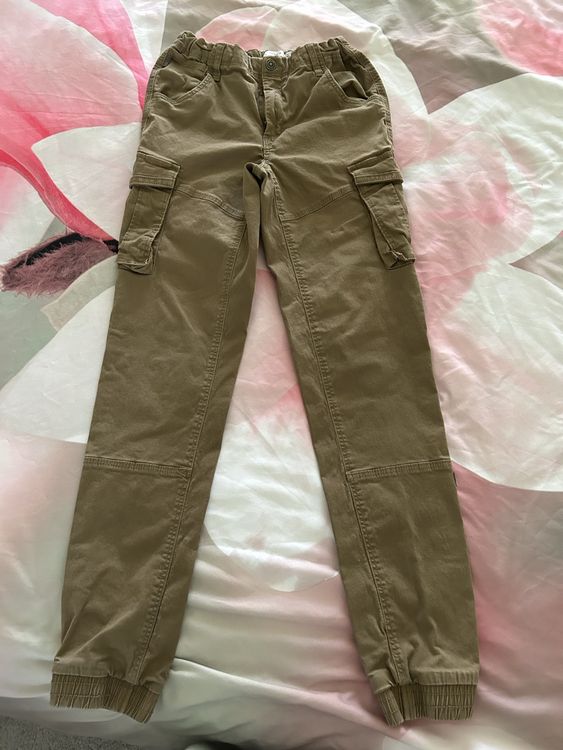 Pantalon Uni En Toile Pour Bébé Garçon Vert - 3 Mois C627 P159271
