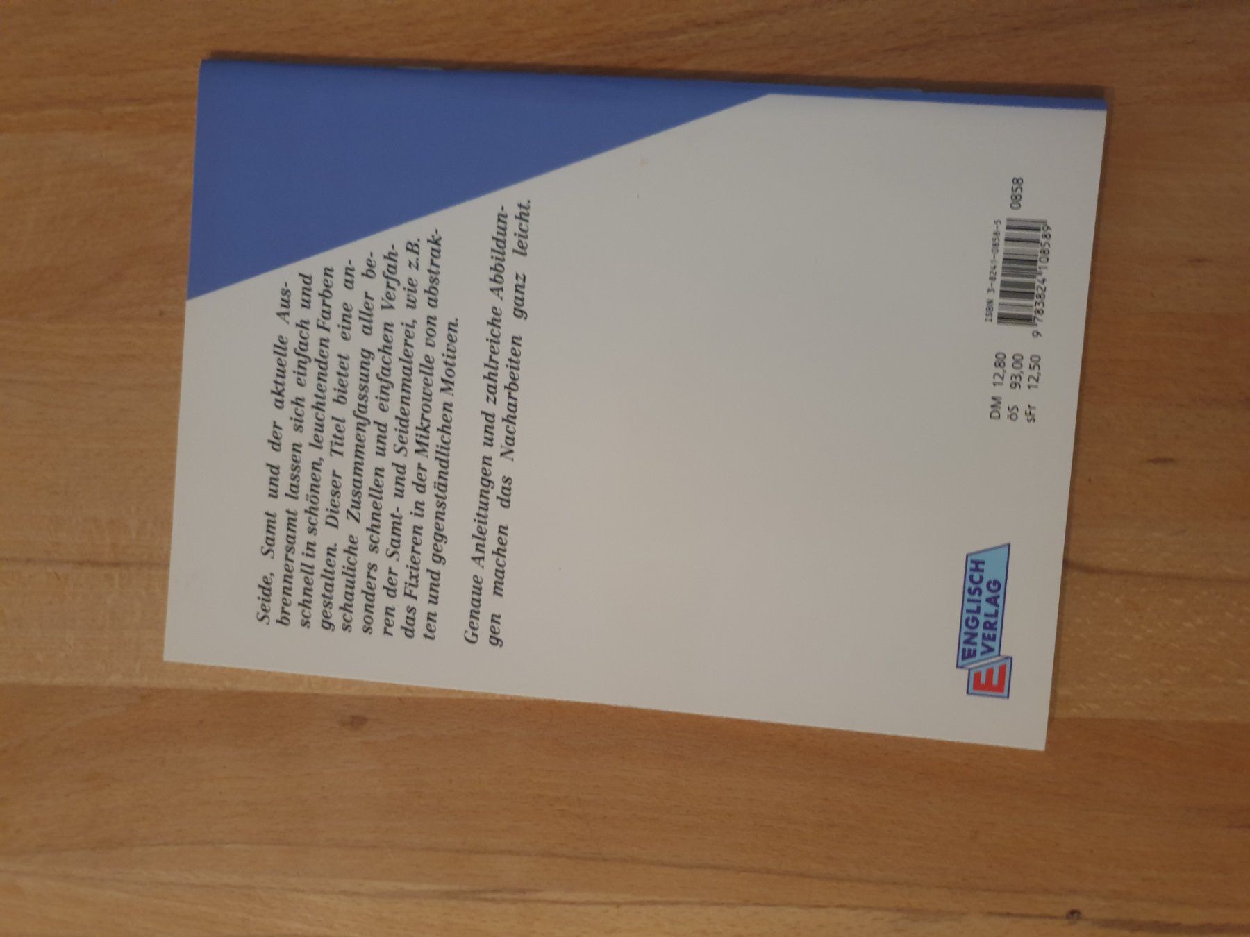 Libri: Samt und Seide Fixiertechniken / Buch von Pitz-Thissen 32 Se – Usato da kaiseraugst venduto da Yohe 1