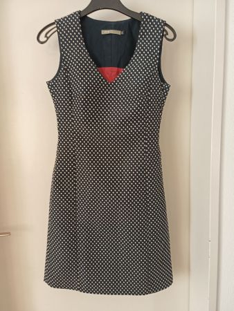UVR Connected Damen Kleid Gr XS (34) Punkte schwarz/weiss