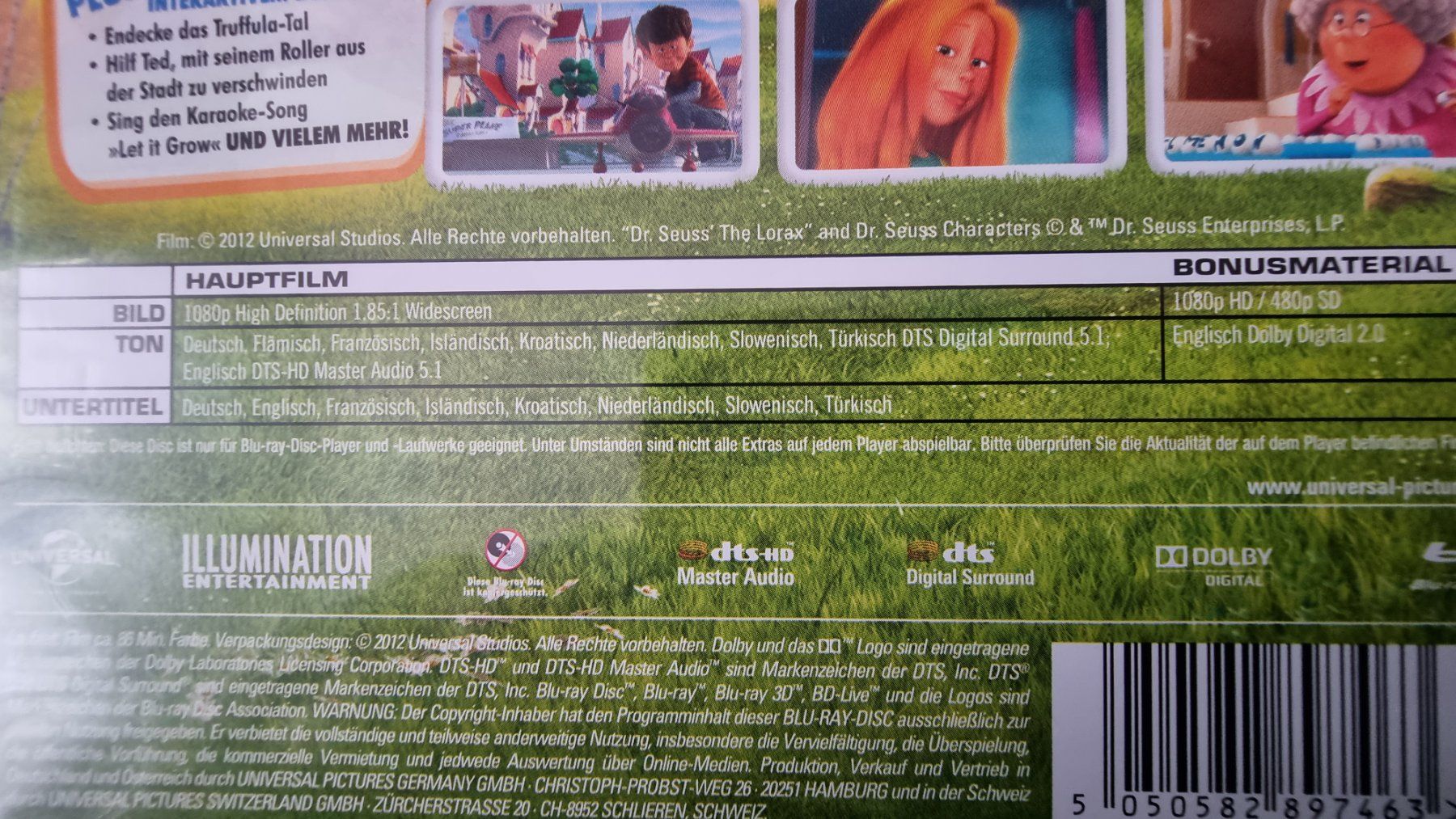 Tutti i DVDs: Blu Ray - Der Lorax – Usato da Oetwil am See venduto da fineli2 1