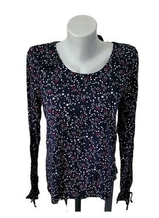 Blusen Shirt Gr. 34 neuwertig Stern Sternli hinten Schleife