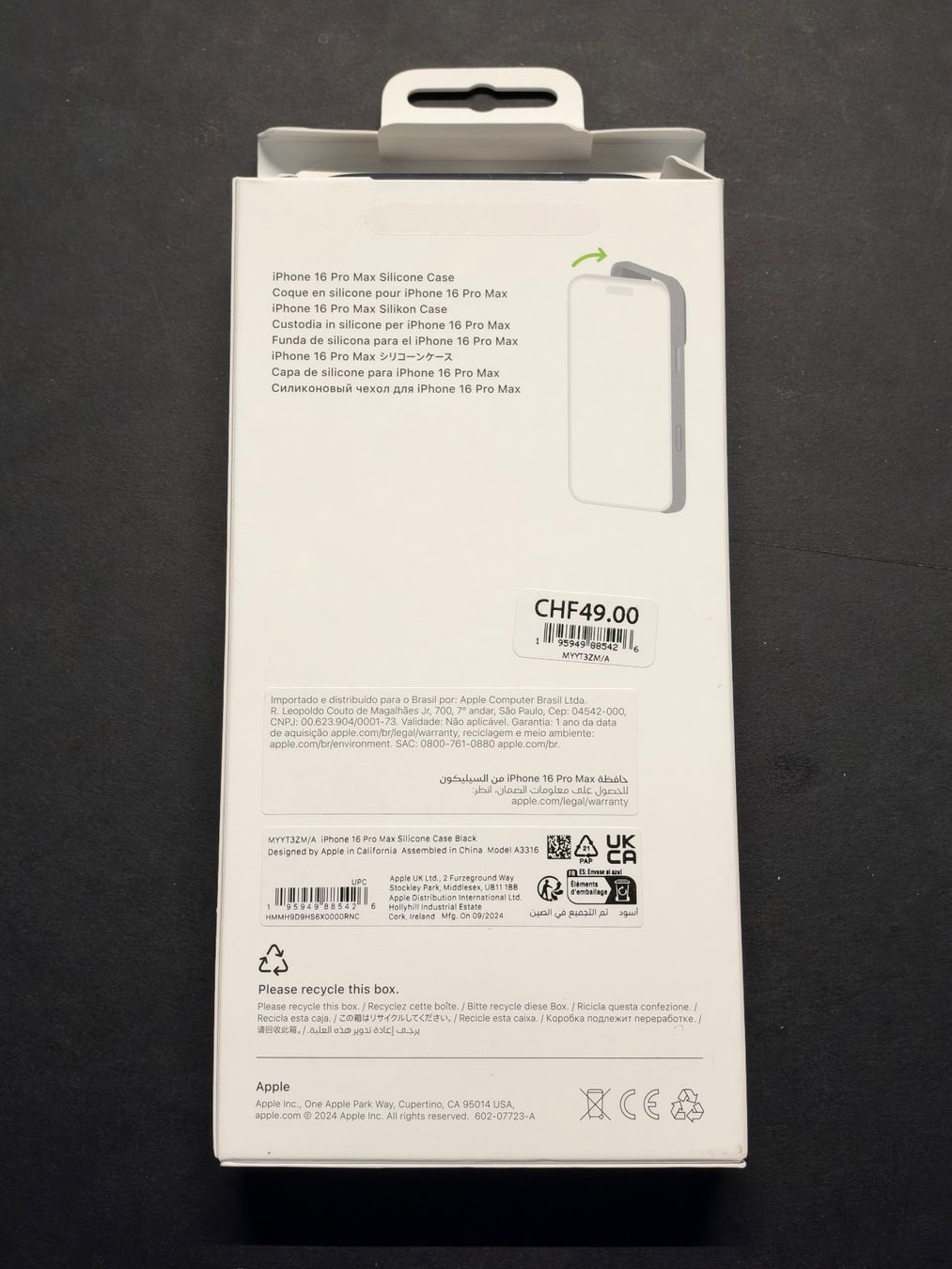 Apple Covers & Schutzfolien: Silicon Case iPhone 16 Pro Max – Gebraucht aus Arlesheim von auktio999 1