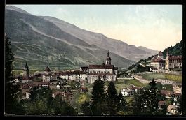 AK Chur, Ortsansicht mit Bergen