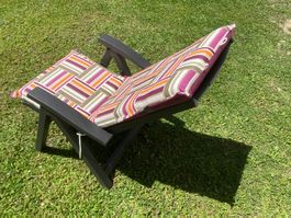5 chaises jardin et 6 coussins