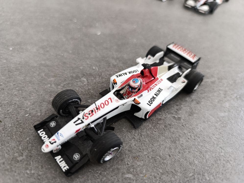 Miniature Minichamps BAR Honda 03 – Échelle 1/18 – 2001 – Pièce Manquante