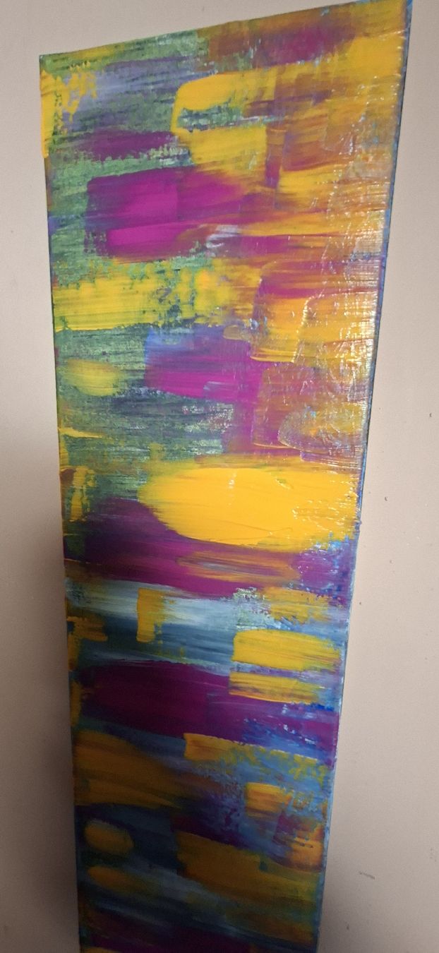 Gemälde: Gemälde " Regenbogenfarben" handmade 20×100 – Neu (gemäss Beschreibung) aus Riehen von Steinbock1970 5