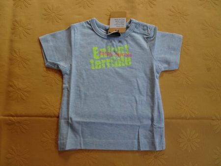 NEUES T'shirt hellblau "Enfant terrible" Gr. 62/68 - 260714