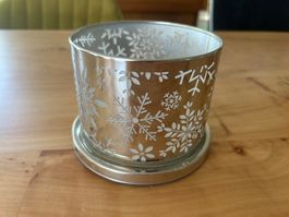 Partylite Kerzenhalter Wintermotiv Schneeflocken
