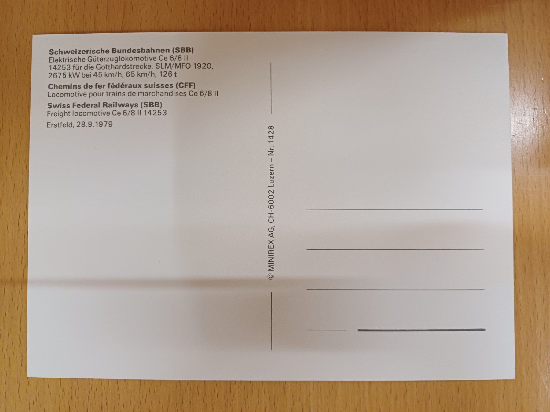 Cartoline postali: Postkarte SBB Ce 6/8 II Krokodil – Nuovo (secondo la descrizione) da Matten venduto da MEFEZ 1