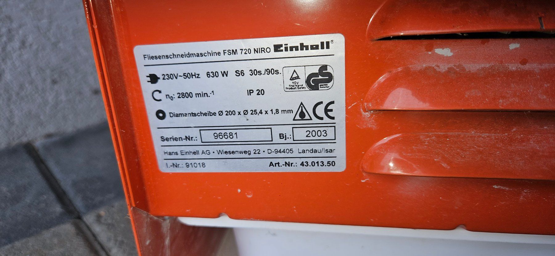 Einhell Tutte le macchine: fliesenschneidmaschine – Usato da ZIHLSCHLACHT venduto da Raja9 2