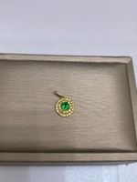 Tsavorit Saphire Anhänger 18k Gold