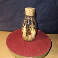 Weihnachtskrippe im Glas, handgemacht