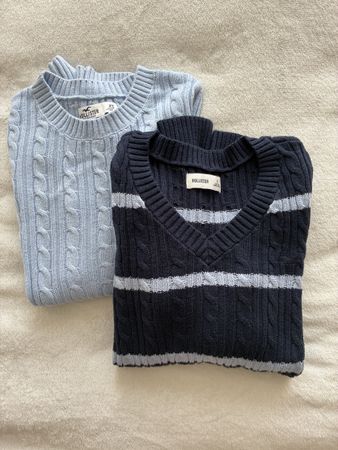 Hollister Pullover 2er Set hellblau/navy Gr XS/S