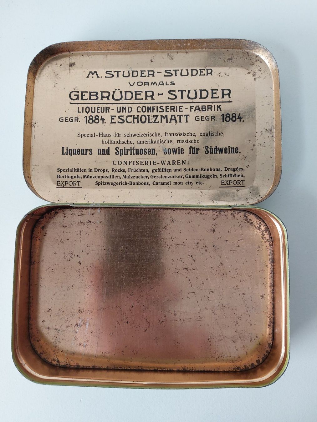 Cailler Barattoli: Alte Blechdose Bonbons Studer Escholzmatt Luzern – Usato da Schenkon venduto da Elbarto007 4