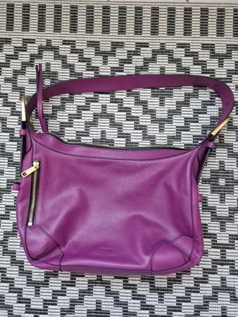 Neu Fossil Schulter-/+Umhängetasche lila/violette 2Looks