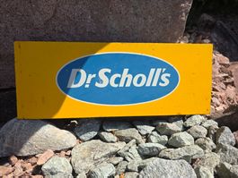 Altes Dr. Scholl's Schild Werbeschild / Metallschild
